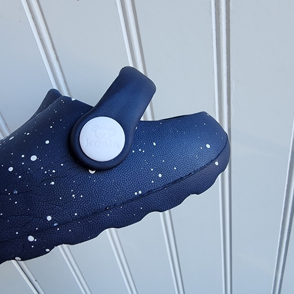 KOALA KIDS Navy BLUE White Dot MOLDED SLIDES SIZE KIDS Baby Sz 5 - Picture 7 of 7